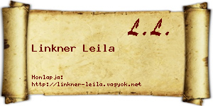 Linkner Leila névjegykártya